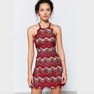 Stylestalker Lace Backless Cross Strap Mini Dress‎ Halter Neck Party Cocktail Sm